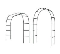 Heavy-Duty Steel Garden Arch Trellis for Climbing Plants & Vegetables Metal Wedding Arbor Decoration Sizes: W2.40xH2.2M W1.2xH2.2M W1.40xH2.30M (Green)