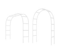 Heavy-Duty Steel Garden Arch Trellis for Climbing Plants & Vegetables - Wedding Arbor Metal Arbour Sizes W2.40xH2.2M W1.2xH2.2M W1.40xH2.30M (White W2.0xH2.30m)