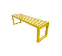 Heavy-Duty Steel Garden Bench with Fixed Holes, Integrated Welding, and Footrest - Outdoor Park Bench, 180cm/70.9in, Stylish Yellow, Durable and Weather-Resistant