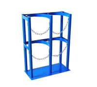 Heavy-Duty Steel Gas Cylinder Rack, Secure Oxygen Tank Holder for Industrial & Commercial Use, Organizer Stand for Multiple Cylinders