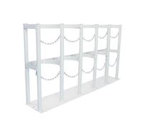 Heavy-Duty Steel Gas Cylinder Rack, Secure Oxygen Tank Holder for Industrial & Commercial Use, Organizer Stand for Multiple Cylinders