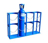 Heavy-Duty Steel Gas Cylinder Rack, Secure Oxygen Tank Holder for Industrial & Commercial Use, Organizer Stand for Multiple Cylinders