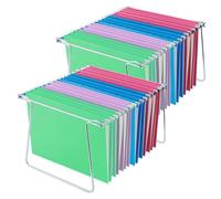 Heavy Duty Steel Hanging File Frame, Office Accessories, Office Supplies, Document Holder, Letter Size Hanging File Folder Frame, Adjustable Length 10'' to 18'', 2 Packs