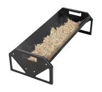 Heavy Duty Steel Livestock Feeding Trough, Large Capacity for Efficient Feeding of Horses, Sheep, Hogs, and Goats in Farm Sheds and Pens