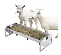 Heavy Duty Steel Livestock Feeding Trough, Large Capacity for Efficient Feeding of Horses, Sheep, Hogs, and Goats in Farm Sheds and Pens