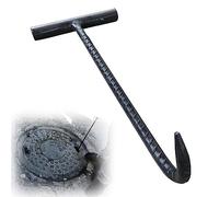Heavy-Duty Steel Manhole Hook, Versatile Lifting Tool for Grates & Covers, Drainage Access Lid Lift, Ideal for Utility Hole & Pump Pit Applications