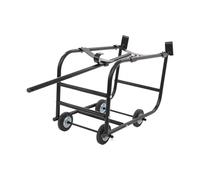 Heavy-Duty Steel Oil Drum Cradle & Transport Cart - Industrial Drum Handling Solution for Workshop, Factory, Garage - Durable Red Design for Easy Mobility