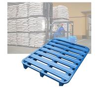 Heavy Duty Steel Pallet 3000kg Static Load Breathable Storage Grid Stackable & Reusable 4 Way Forklift Access Floor Storage Rack (Blue 160x120x12.5cm)