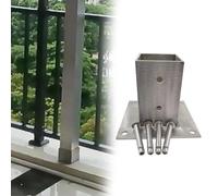 Heavy-Duty Steel Post Base Bracket 40 200 Mm Inner Stainless Anchor Square Column ,Sturdy Support Sleeve for Foundation Use(D 100 MM H 80 MM)