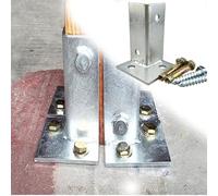 Heavy-Duty Steel Post Base Bracket Silver Split Style Anchor ,Adjustable Bolt Down Concrete for Column Foundations(1 PC)