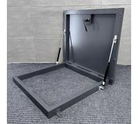 Heavy Duty Steel Roof Hatch Security Access Door Galvanized Powder Coated Skylight Cover Rainproof Seal Durable Basement Exit Door (90 * 95cm)
