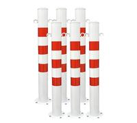 Heavy-Duty Steel Safety Bollard Post - Rustproof & Waterproof Traffic Ber for Driveway Control, Parking Lot Protection & Vehicle Aess Management (1PCS white)