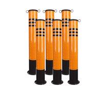 Heavy Duty Steel Safety Bollard, Rustproof Waterproof Traffic Barrier for Driveways, Parking Lots, Sensitive Areas - 1 Pack