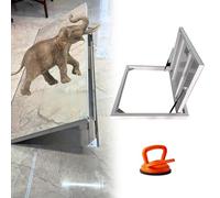 Heavy Duty Steel Seamless Floor Hatch, Hidden Wine Cellar Doors Internal, Recessed Floor Access Hatch for Basement/Crawl Space with Suction Cups Opener(LXW 36X22IN/91X56CM)