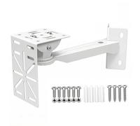 Heavy-Duty Steel Security Camera Mount - Multi-Installation Options with Adjustable Angles for Pole, Wall & Corner, Silver