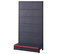 Heavy Duty Steel Shelving Unit with Hooks, Commercial Storage Shelves for Supermarkets, Retail Stores, Garages