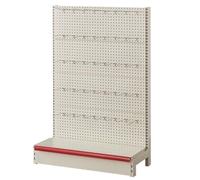Heavy Duty Steel Shelving Unit with Hooks, Commercial Storage Shelves for Supermarkets, Retail Stores, Garages