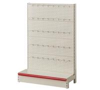 Heavy Duty Steel Shelving Unit with Hooks, Commercial Storage Shelves for Supermarkets, Retail Stores, Garages