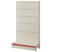 Heavy Duty Steel Shelving Unit with Hooks, Commercial Storage Shelves for Supermarkets, Retail Stores, Garages