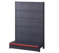 Heavy Duty Steel Shelving Unit with Hooks, Commercial Storage Shelves for Supermarkets, Retail Stores, Garages