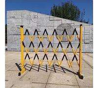 Heavy Duty Steel Traffic Barrier Gate with Casters - 7m Portable Stand for Hospitals & Schools - Yellow Safety Gate for Event Control and Traffic Management