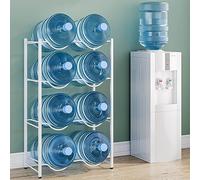 Bucket storage rack,5 gallon Water Bottle Storage Organizer Heavy Duty water jug holder rack ，Large capacity Double row bucket rack Water Cooler Jug Rack ， Stackable Water Dispenser Stand，fo