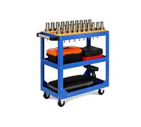 Heavy Duty Steel Workbench, Tool Holder Rack, Cart with Drawers, Multi-Tier Machining Center Tool Storage Trolley for Workshop(A(BT50))