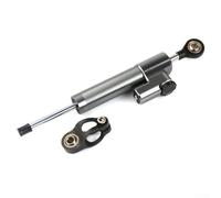 Heavy Duty Steering for stabilizer Damper Mount for Motorcycles - Linear Reversed Safety Control System - Reduce Vibration on Rough Roads - 256mm Compact Design Steel Blue(Titanium)