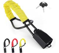 Heavy Duty Steering Wheel Lock - Universal Anti-Theft Device for Cars, Trucks, and SUVs Double Locking with 3 Keys Black/Yellow/Red(Yellow)