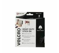 Heavy Duty Stick On Tape, 50mm X 2.5m Black, By Velcro