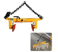 Heavy Duty Stone Lifting Clamp for Yellow Granite Slabs, Adjustable Thickened Opening, Durable Chain Handling Fixture for Safe Lifting and Moving Stone Materials