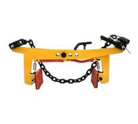 Heavy Duty Stone Plate Lifting Clamps with Lock Hoist Hook & Chain - 17In Steel Vertical Clamps for Safe Transport of Granite & Steel Plates,36in