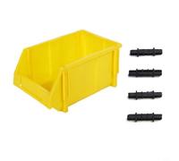 Heavy Duty Storage Cabinet 16 Drawer Unit for Garage Organization - HDPE for Tool Box with Removable Trays for Small Parts - 26.7x16x21.6cm(yellow)