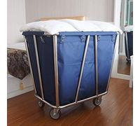 Heavy-Duty Storage Hand Trucks Kitchen Movable Trolleys Commercial Laundry Sorter Cart Hotel Linen Cart with Handle Versatile Lobby Rolling Trolley with Removable Bag