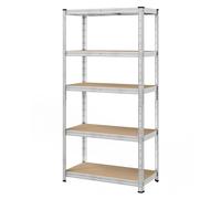 Heavy-Duty Storage Shelf, Garage Shelving Unit, 50 x 100 x 200 cm, Supports up to 875 kg, Easy Assembly, Storage Rack, Adjustable Shelves, Silver