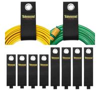 Heavy Duty Storage Straps and Garage Organizer(Assorted 8 Pack), Hook and Loop Extension Cord Organizer, Holder, Cord Wrap, for Hose, Rope, Cables of Home, Basement, RV Workshop, Boat(4L,4XL)