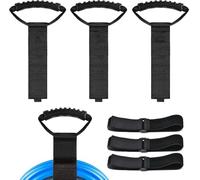 Heavy Duty Storage Straps with Handle, 3 Pieces 17 inch Garage Organization Extension Cord Organizer, Hook and Loop Organizer Hanger for Cords, Cables, Hoses, Rope, RV, Boat, Garage, Home