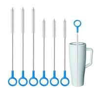 Heavy-Duty Straw Cleaner Brush Set - 6 Pack Reusable Long Handle Cleaner Brushes,Straw Brush for Deep Cleaning Baby Bottles,Metal/Glass/Silicone Straws, Tumblers & Stanley Cups.