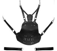 Heavy Duty Strict Bondage Real Leather Sex Swing Hammock with Stirrups Sling BDSM Fun (SW-09)