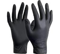 Heavy Duty Strong Premium Quality Black Nitrile Examination Gloves | Mechanical | Industrial | Food | Janitorial and other Industries | Powder Free | Latex Free | Size: MEDIUM (1 Box of 100)