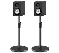 Heavy Duty Studio Monitor Stand Pair for Yamaha HS5/HS7/HS8, Edifier MR4/MR5, JBL 305P, Height Extend 29-37.5", Dual Side Clamp Fit 5"-11" Speaker Stand, Built-in Cable MGMT&Anti-Vibration Foam Pads