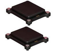 Heavy Duty Subwoofer Isolation Stand, 2-Layer Speaker Isolation Feet Platform, Anti-Vibration Riser Base for Studio Monitor, Home Theater, Bookshelf Speakers