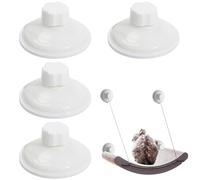 Heavy Duty Suction Cups with Screw 4 Pack, Strong Cat Window Perch Suction Cup for Multi-surface and Home DIY, 3.4in