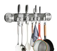 Heavy Duty Suction Hooks, Reinforced Adjustable Rail Storage System, Wall Mount for Kitchen Storage | For Kitchen Bathroom Shower Towel Sponge Chopping Board Spatula Hat