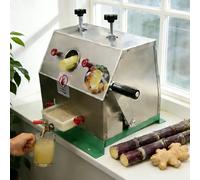 Heavy-Duty Sugarcane Juice Press Extractor - Manual Juicer Machine for Whole Stalks & Ginger, Stainless Steel, 150kg/H Capacity