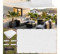 Heavy Duty Sun Sail 1.4x4m Waterproof UV Blocking Canopy Durable Polyester for Patio Garden Balcony & Outdoor Use Stylish White Shade Solution