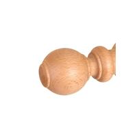 Heavy-Duty Support Triangle Curtain Rod Bracket 30mm Beech & Walnut Holder with Terminal Ring 1PC for Strong Curtain Installation Durable Anillas Soporte