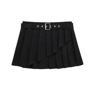 Heavy Duty Suspenders for Men and Women Belts Braces Women's Short Skirts Autumn Belt Buckle A-Line Short Skirt Women Irregular Anti-Walking Pleated Half-Body S