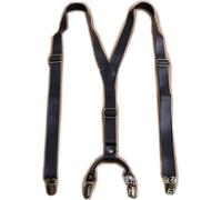 Heavy Duty Suspenders for Men and Women Mens braces for trousers PU Leather Suspenders Y-Back 0.8 Inch Double Clip On The Back Side Mens Brace Heavy Duty Clip