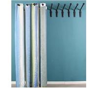 Heavy Duty Swing Arm Curtain Rod, Wall Mounted Display Rack with 10 Brackets, Commercial Metal Quilt Blanket Stand, Versatile Curtain Card Holder